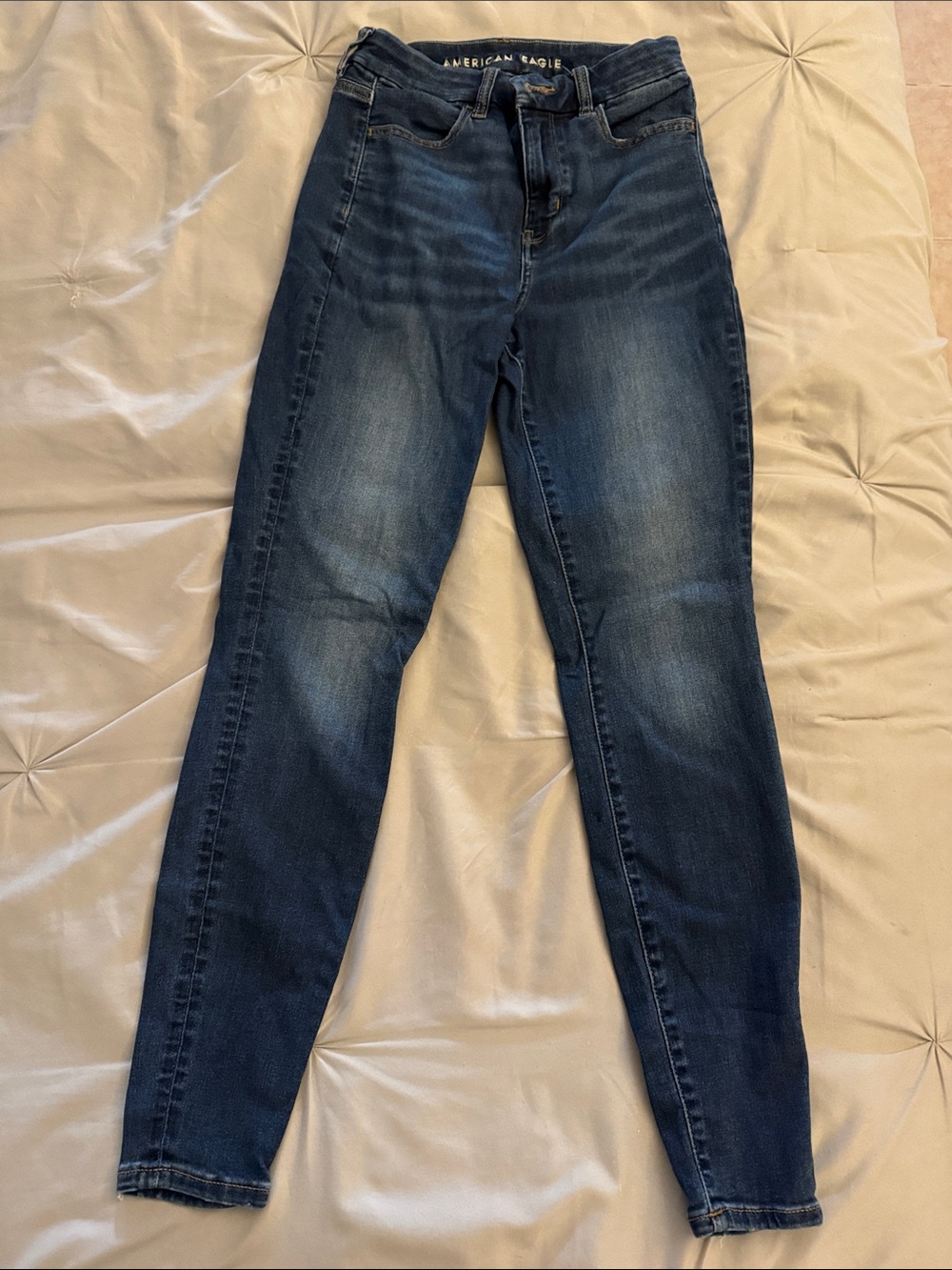 American Eagle Outfitters Curve Love Tall Dark Blue Skinny Jeans